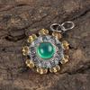 Colgante de ónix verde, joyería hecha a mano con piedras preciosas, colgante de plata de ley 925 maciza, joyería de diseño único.