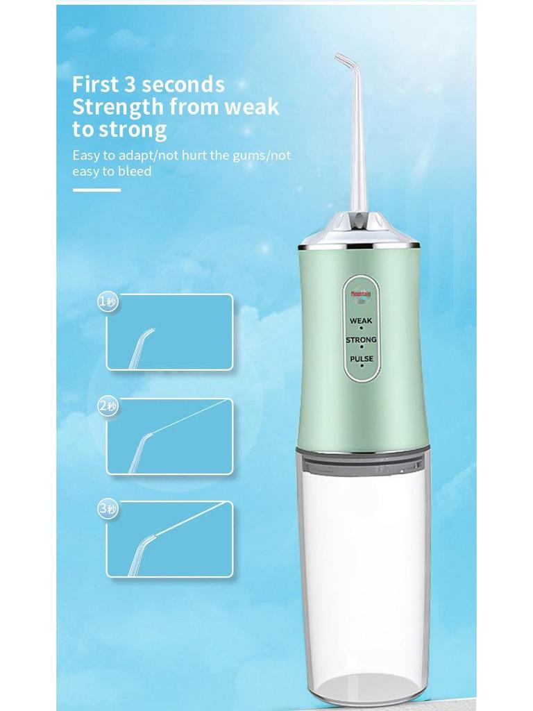 Portable Electric Teeth Cleaning and Water Flosser Device for Home Use
