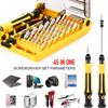 45 In 1 Mini Screwdriver Set Kit Tools Set Small Precision Screwdriver Kit with Tweezers Extension Shaft for Repair Maintenance