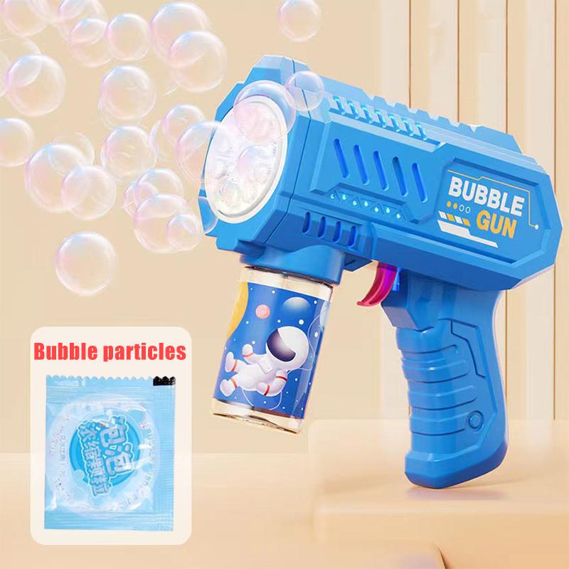Fully Automatic Bubble Gun Rocket Bubbles Machine Automatic Blower With Bubble Liquid Toy For Kids Beach Outdoor Bubble Gifts
