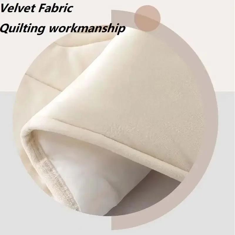 All-inclusive Plush Quilted Headboard Cover Thick Velvet Bed Head Cover Bed Backrest Dustproof Soft Bedside Protector Cover