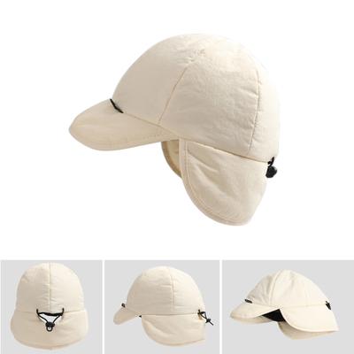 Down Hat Trapper Hat Simple Solid Color for Outdoor Trapper Hat Ushanka Hat Cold Weather Insulated Outdoor for Skiing