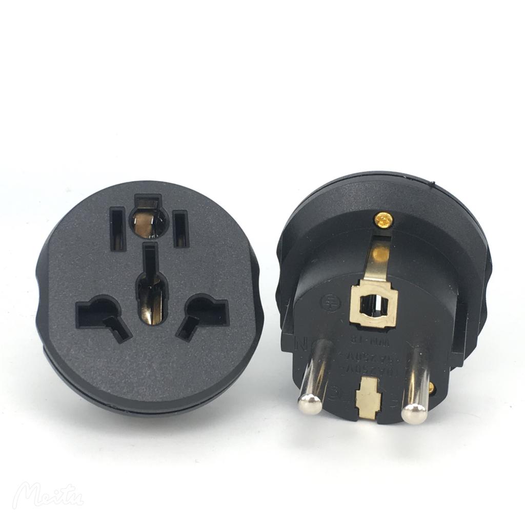 Nový styl EU zástrčka adaptér konvertor Univerzální zásuvka Vysoká kvalita Nástěnná zásuvka AC 16A 0V AU US UK CN Na EU Cestovní adaptér