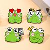 Brosche Anstecknadel Cartoon Frosch Design Zinklegierung Nadel Handbemalte Emaille Glasur Anzüge Mäntel Pullover Abzeichen Vielseitiges Accessoire