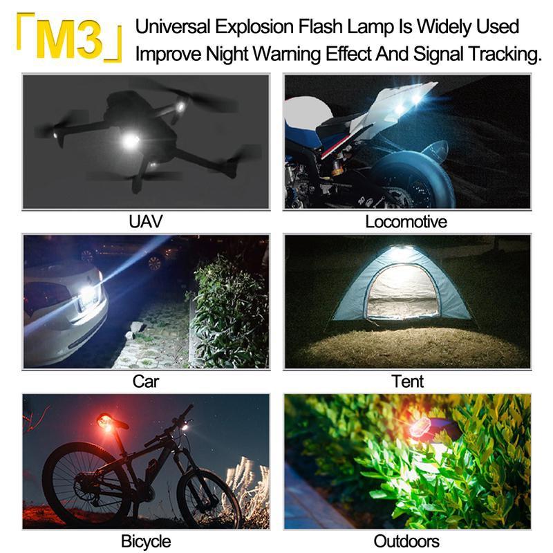 1pc Wireless Remote Control LED Strobe Light for Motorcycle Car Bike Scooter Flash Indicator Waterproof
