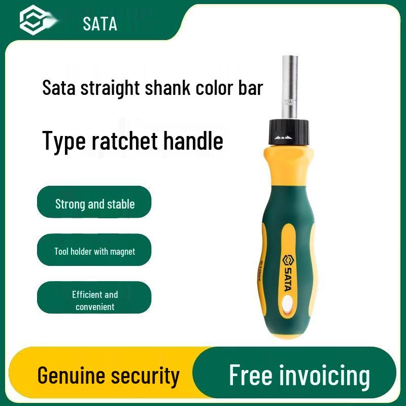 SATA 61004 Swivel Ratchet Screwdriver with Magnetic 6.3mm Handle