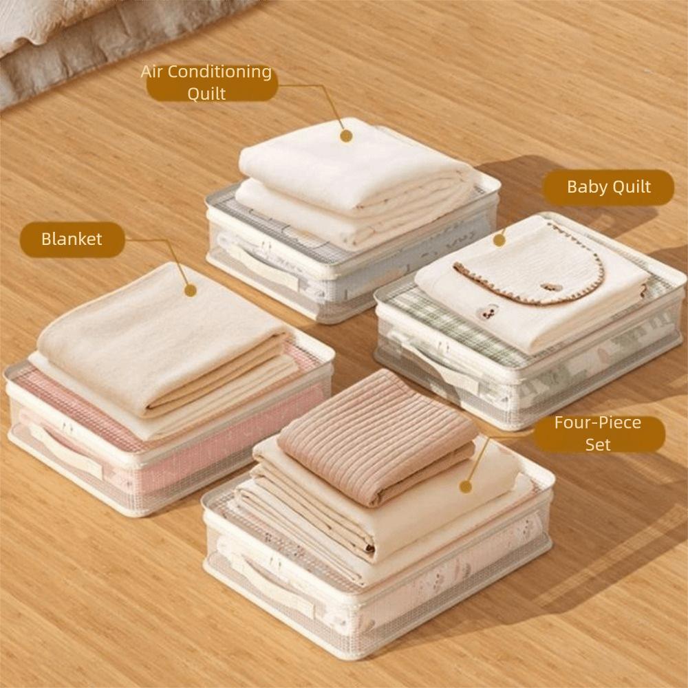 2Pcs PVC Blanket Pillow Storage Container Transparent Blanket Sorting Bags  Closet