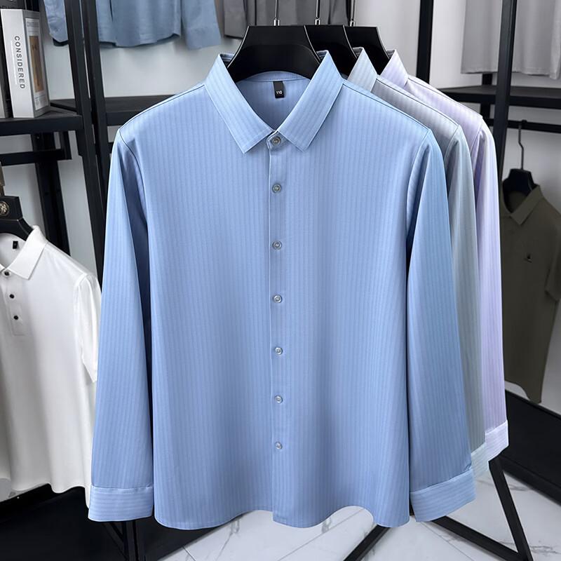 Firstview Men s Striped Short Sleeve Business Casual Shirt FV26C1011 XL