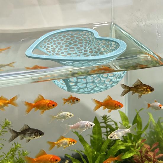 Schwimmende Betta-Hängematte Herzform Aquarium Betta Versteck Futterring Betta Höhle Bett Ruheplatz für Nano-Aquarien Corydoras Garnelen