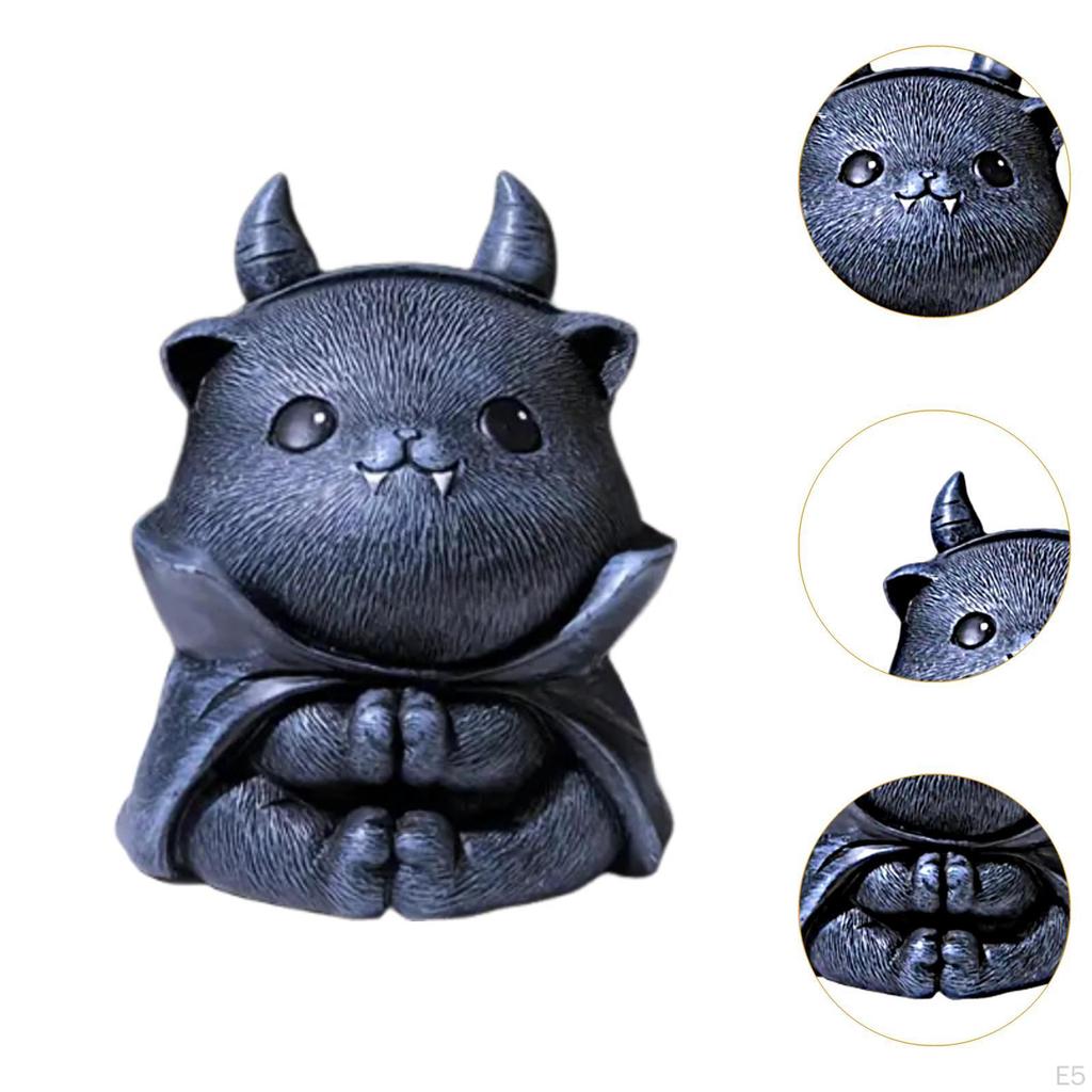 Cat Figurine Resin Tea Pet Gift for Enthusiasts Home Accent Table Sculpture Study Shelf