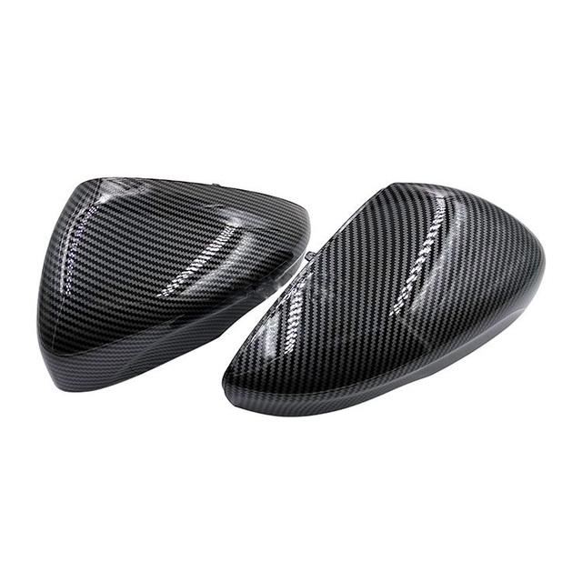 For Ford Focus MK4 2019-2025 LHD Rearview Side Mirror Cover Wing Cap Replacement Exterior Door Rear View Case Trim Carbon Fiber