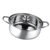 Stainless Steel Hot Pot Thicken Bottom Universal Stainless Steel Casserole with Lid 10.2in