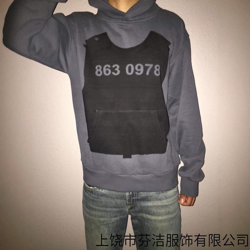 Maglione pullover a maniche lunghe stile street europeo e americano maglione alla moda felpa con cappuccio stampata in 3D personalizzata giacca retrò