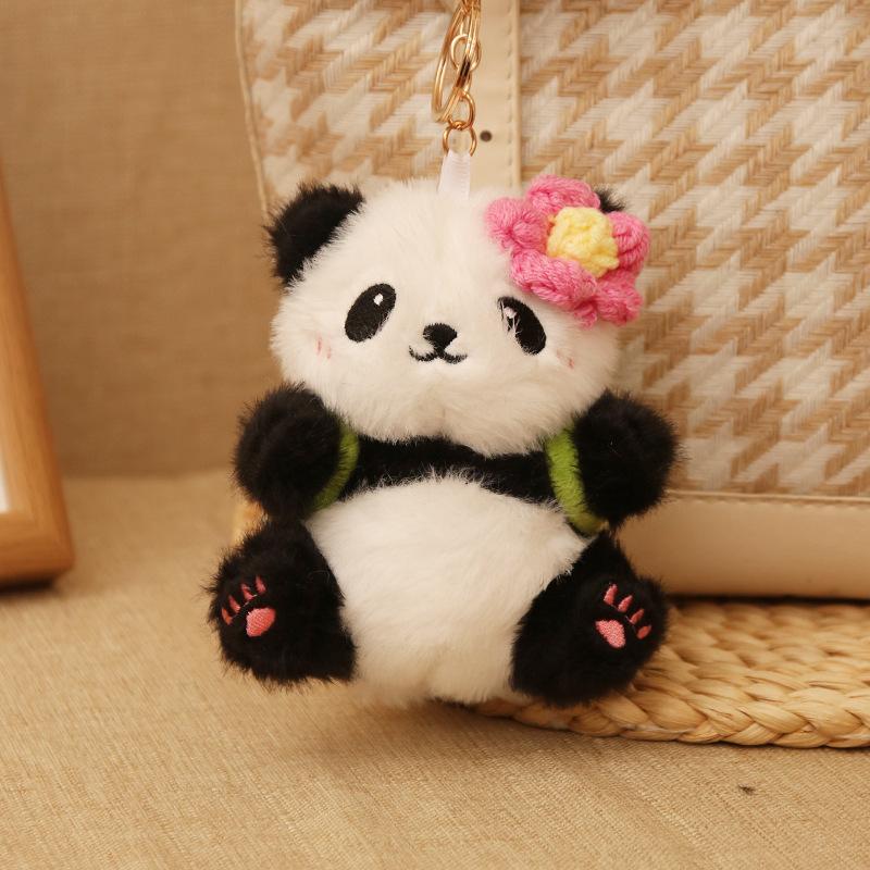 Chengdu Backpack Panda Plush Pendant for Female Students Schoolbag Hanging Ornaments Gift Doll Keychain Plush Toy