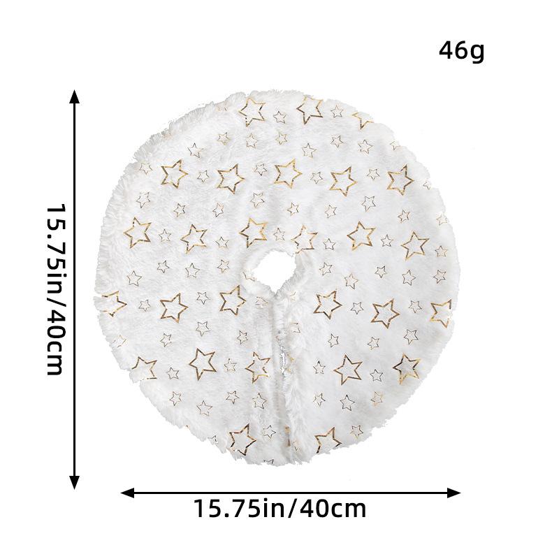 Port of Love Snowflake Mini Christmas Tree Skirt: Cute Star Ornament for Tabletop Tree Base Decoration