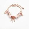 Bracelet Attrape-rêves Ours Cœur Or Rose Créatif Polyvalent Bijoux DIY