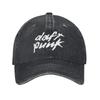 Daft Punk White Script Casual Baseball Cap Outdoor Sport Trucker Hat Summer High Quality UnisexTeens Streetwear Baseball Caps