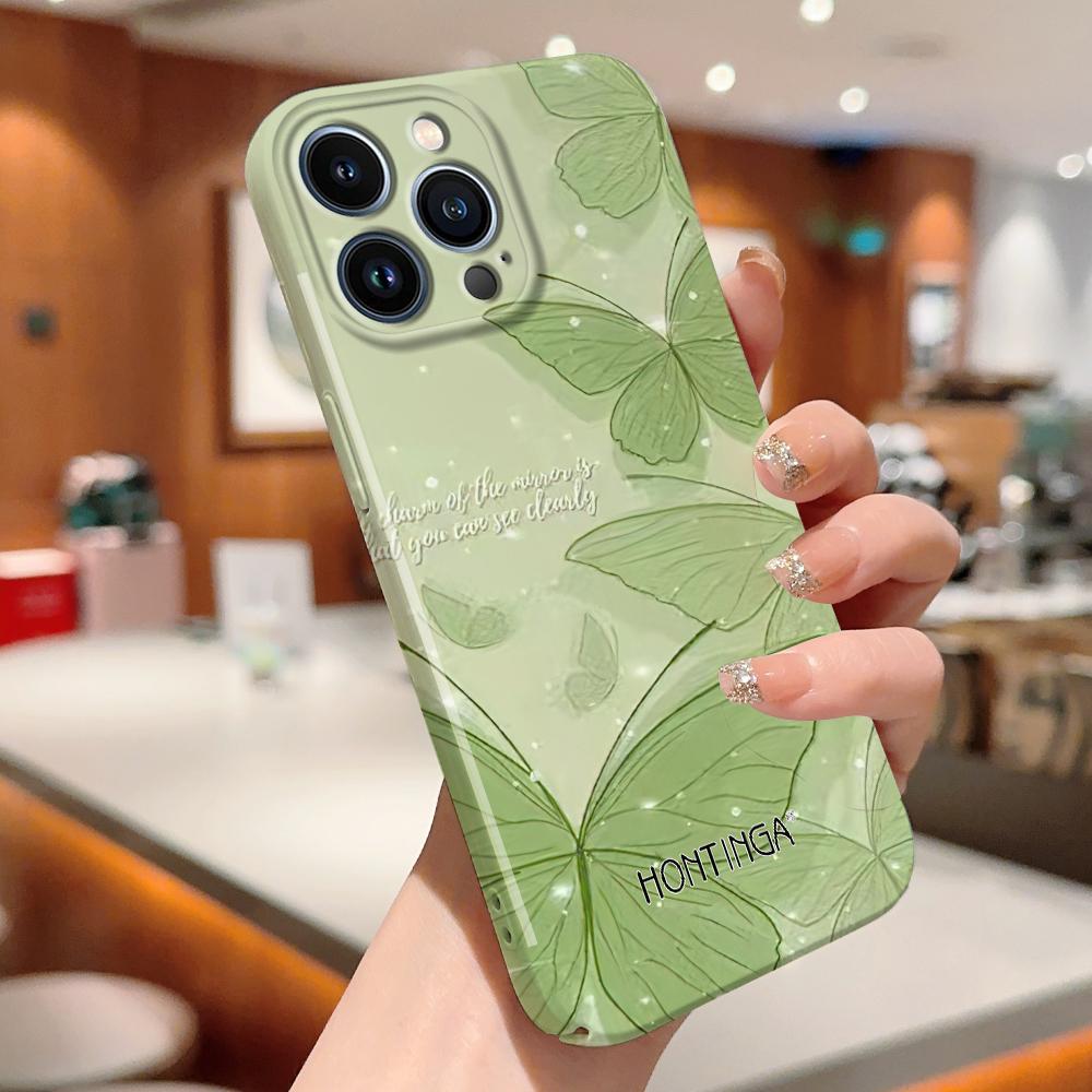 For iPhone 16 15 Samsung S23 S22 A13 A23 A52 A33 Huawei Honor Xiaomi Redmi OPPO Vivo Cartoon Colorful Butterflies Design Hard Shockproo Phone Case