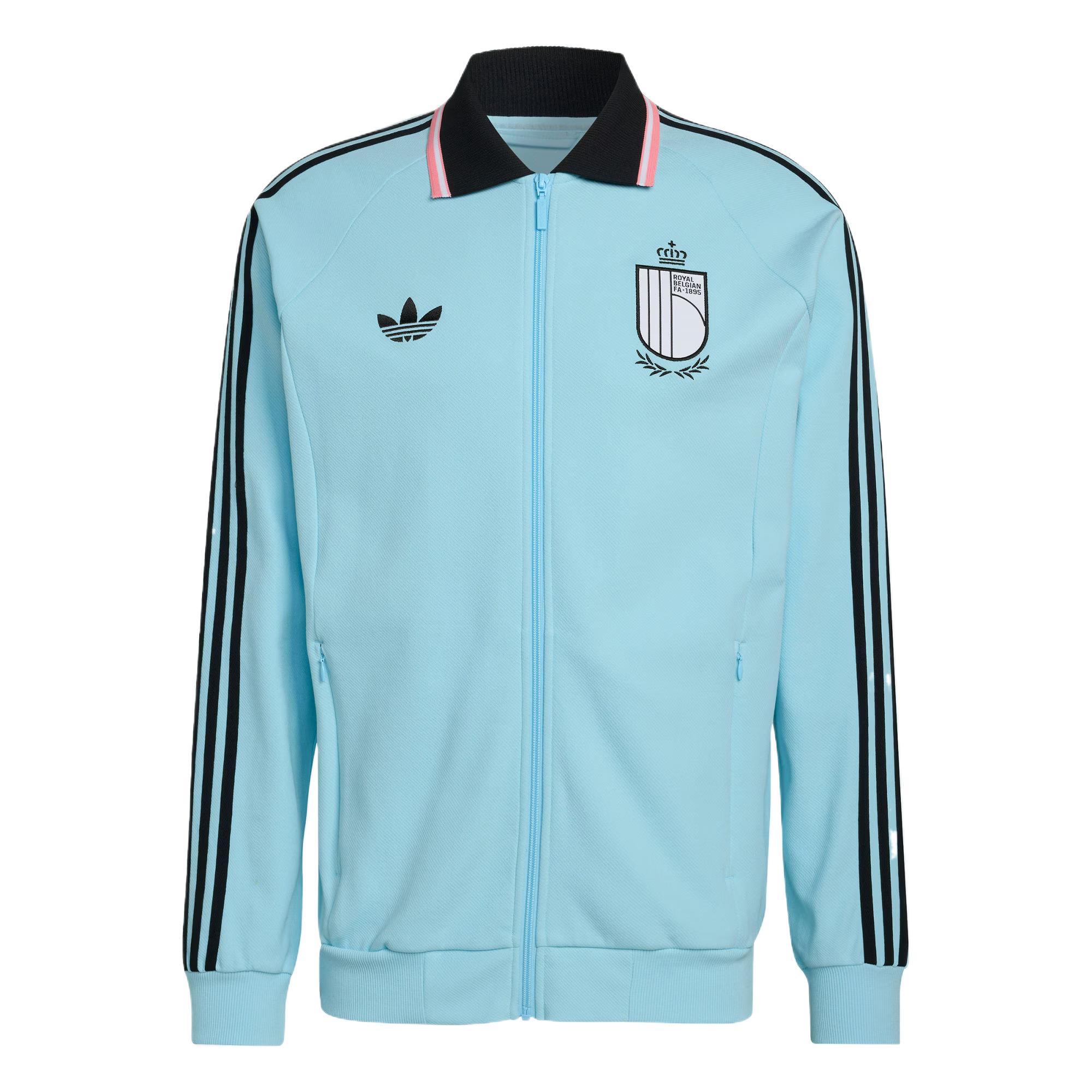 

Adidas Belgium Away Anthem Jacket Frozen Blue Men Outerwear JZ6213 L