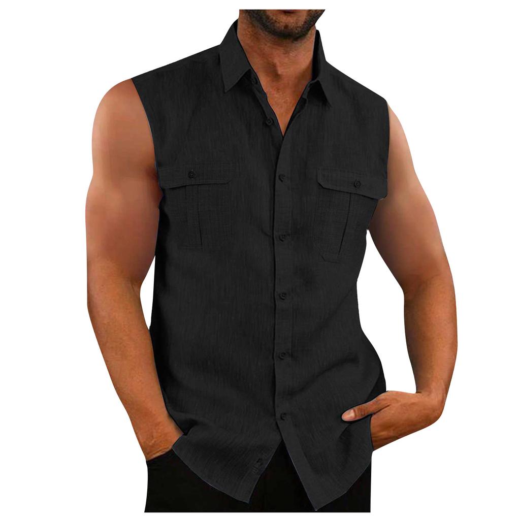 Mens Summer Surf Beach Tank Top Large Size Casual Breathable Sleeveless Top Loose Tank Top Man Shirt