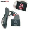 Red LED Fit for Ford Focus 2 Mk2 2009-2011 Car Dual Outlet Charger Adapter QC3.0 Type C PD USB Charging Socket Replacement
