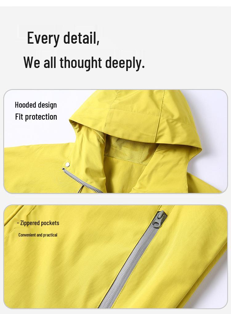 Unisex Outdoor Tech Shell Jacket: Windproof, Water-Repellent, Wear-Resistant for Mountaineering