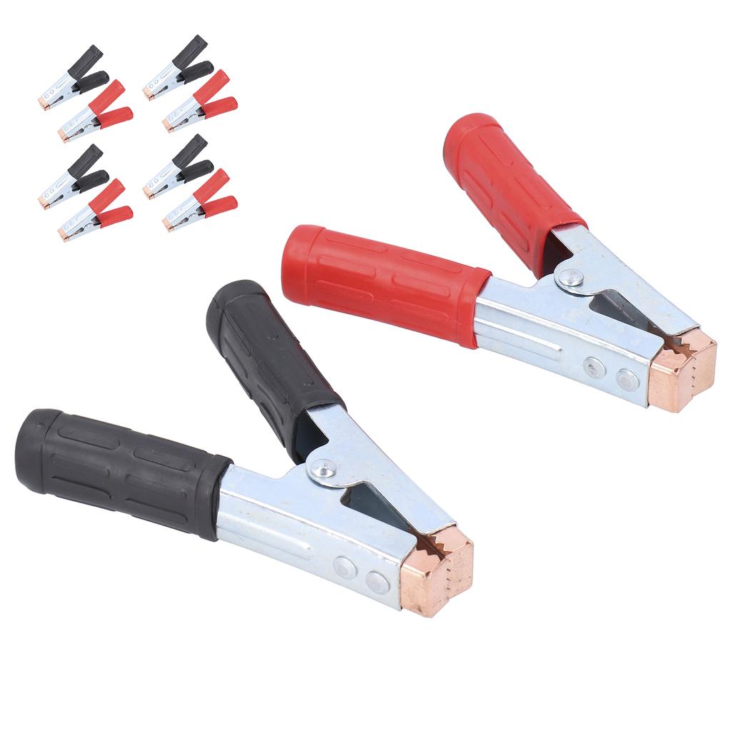 5Pair Welding Ground Clamp Battery Charging Connector 500A Spring Earth Clip WWire End