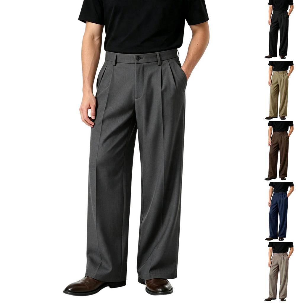 Herren Knitter-Stretch Golf-Anzughose für Business Casual
