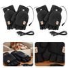5V USB Simple Half-Finger Gloves Windproof Thickened Hand Warmer Solid Color Soft Heating Gloves for Outdoor Camping Hiking