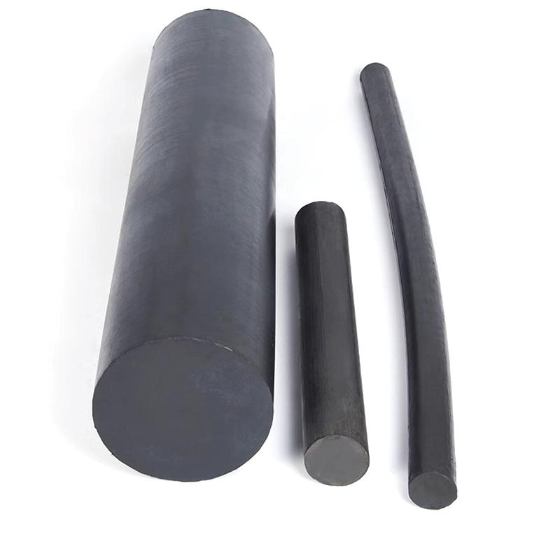 1Pcs Black Rubber Round Rods OD 16~50mm High Temperature Oil Resistant Solid High-Quality Round Bar Length 495mm