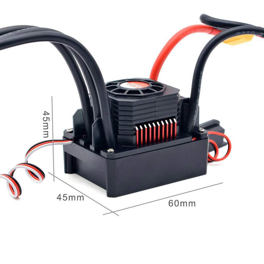 120A ESC with BEC XT60 Plug 3 6S Lipo Waterproof Brushless ESC for 1 8 RC Car Off road Crawler Car Electronic Speed