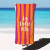 Sandfreies Strandtuch Groß Gestreiftes Mikrofaser-Badetuch Schnelltrocknend Super Saugfähig XL Badetuch Outdoor Picknick Poolmatte