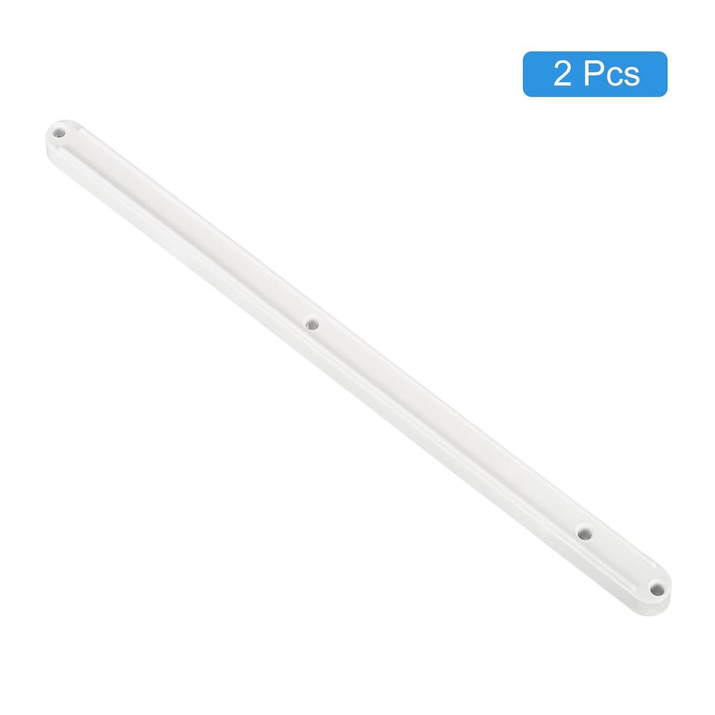 Uxcell Schubladenschiene Set mit 2 300mm Kunststoff Schubladenführung für Schrank Schublade Nachttisch Kleiderschrank Kommode Seitenmontage Nutführungsschiene - (Weiß)