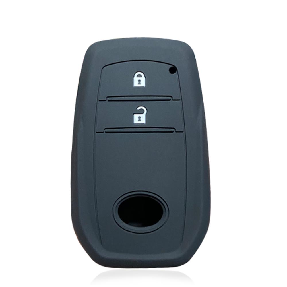 Guscio Porta Copri Chiave Auto in Silicone Morbido Per Toyota Hilux 2021 Revo Yaris RAV4 2015 Auris 2013 Innova Portachiavi Telecomando 2 Pulsanti