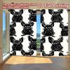 2D FLAT PRINTING 2pcs Curtains (Without Rod) Halloween Bat Silhouettes (2) New Year Festival Creative Curtains Yarn Curtains Art