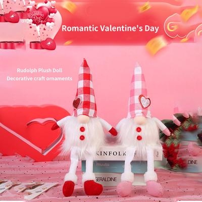 Tatil Süslemeleri Sevgililer Günü Süslemeleri Rudolph Doll Yüzü Olmayan Bebek