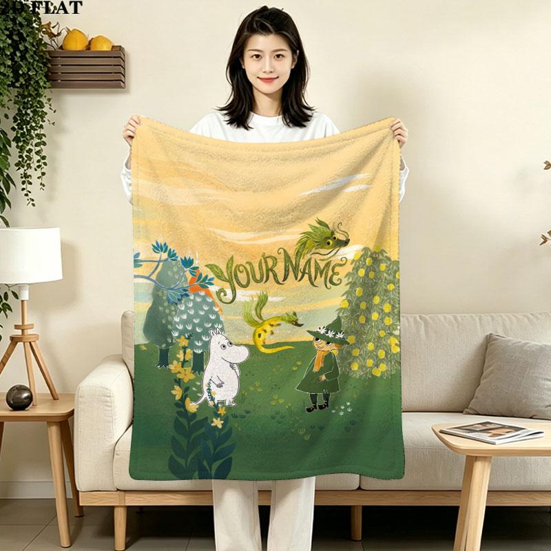 Custom Moomin Blanket, High quality Comfortable for All Seasons, Home Decor, Warmth and Comfort