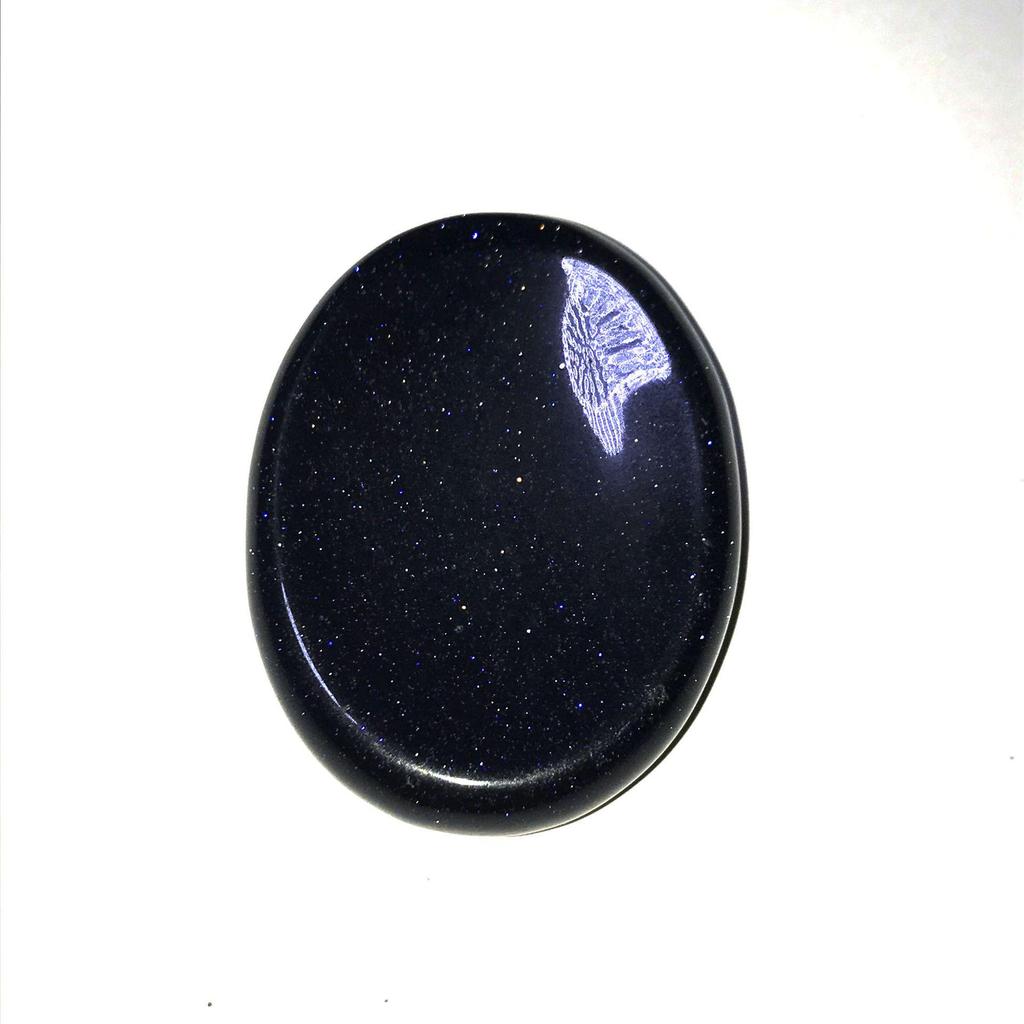 Pietra Portafortuna in Quarzo Rosa da Premere sul Palmo, 35x45mm Pietra Naturale Massaggiatore per il Pollice.