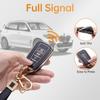 for Toyota Key Fob Cover with Leather Lanyard, Car Key Fob Case Compatible with 2018- Camry RAV4 Highlander Avalon C-HR Prius Corolla GT86 Smart Key