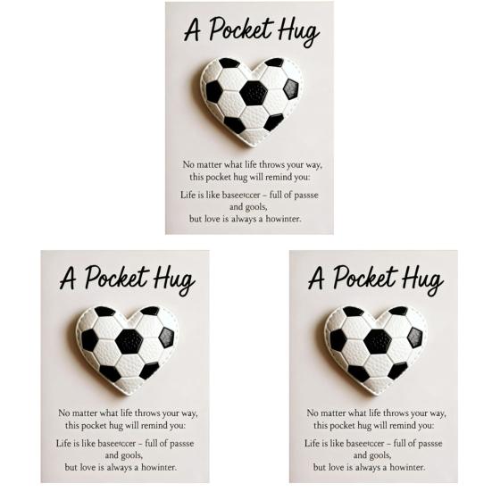 Golf Pocket Hug with Card Heart-Shaped Softball Golf Ball Pocket Hug Token Encouragement Keepsake Gift for Softball Lovers Golfers Sports Enthusiasts