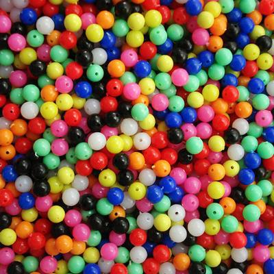 MUQZI Sports Accessory 100Pcs 6mm/8mm Round Multicolor Rig Beads Sea Fishing Lure Float Tackles