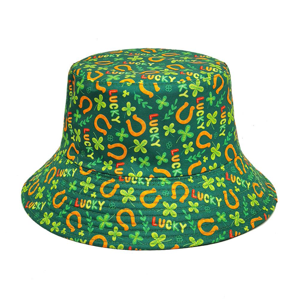 Saint Patrick Floral Digital Print Vintage Style Sun Hat For Spring Party And Outdoor