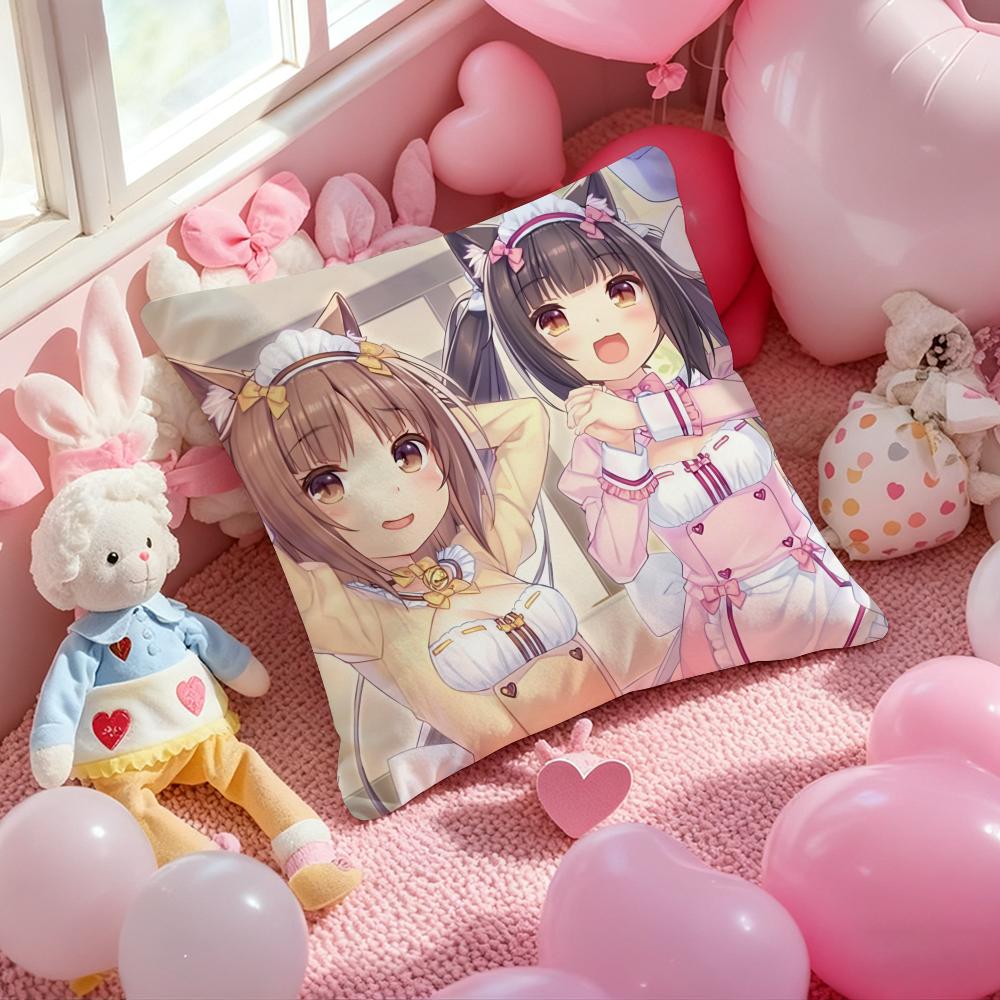 Anime Cat C-catman cartoon Cushion Cover Pattern Printed Pillowcase for Living Room Sofa Cushion Cover & Bedroom Decor