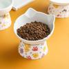 Ceramic Anti-Spill Cat and Dog Bowl with Slanted High-Footed Design