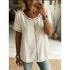 JPNTKY Women's Fashion Casual O-Neck Short Sleeve Blouses & Shirts