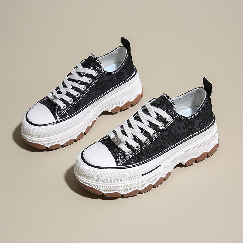 

Модные классические парусиновые туфли CRLAYDK для женщин, низкие, повседневные, на платформе, кроссовки, женские, с принтом, модные, для увеличения роста, для ходьбы, теннисные 40