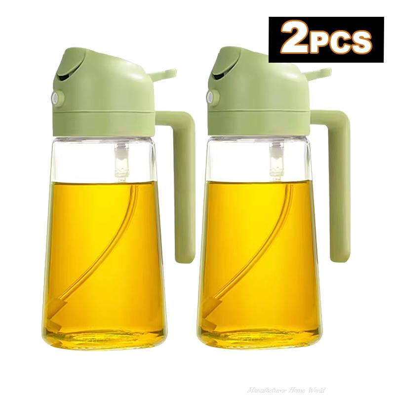 16oz Oil Sprayer for Cooking 2 In 1 Spray  Pour Olive Oil Dispenser 500ml Plastic Spray Oil Bottle - Kitchen Barbecue Gadgets