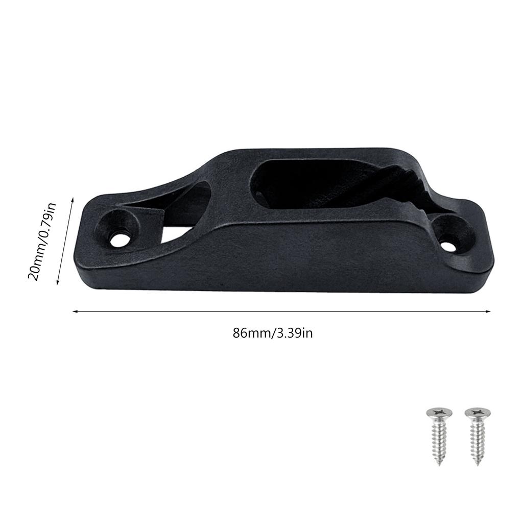 Canoe Kayak Cord Lock Rudder Control Black Nylon Self-Lock Rope Cord Tensioner Runner Anchor Jam Cleat Boat Accessories