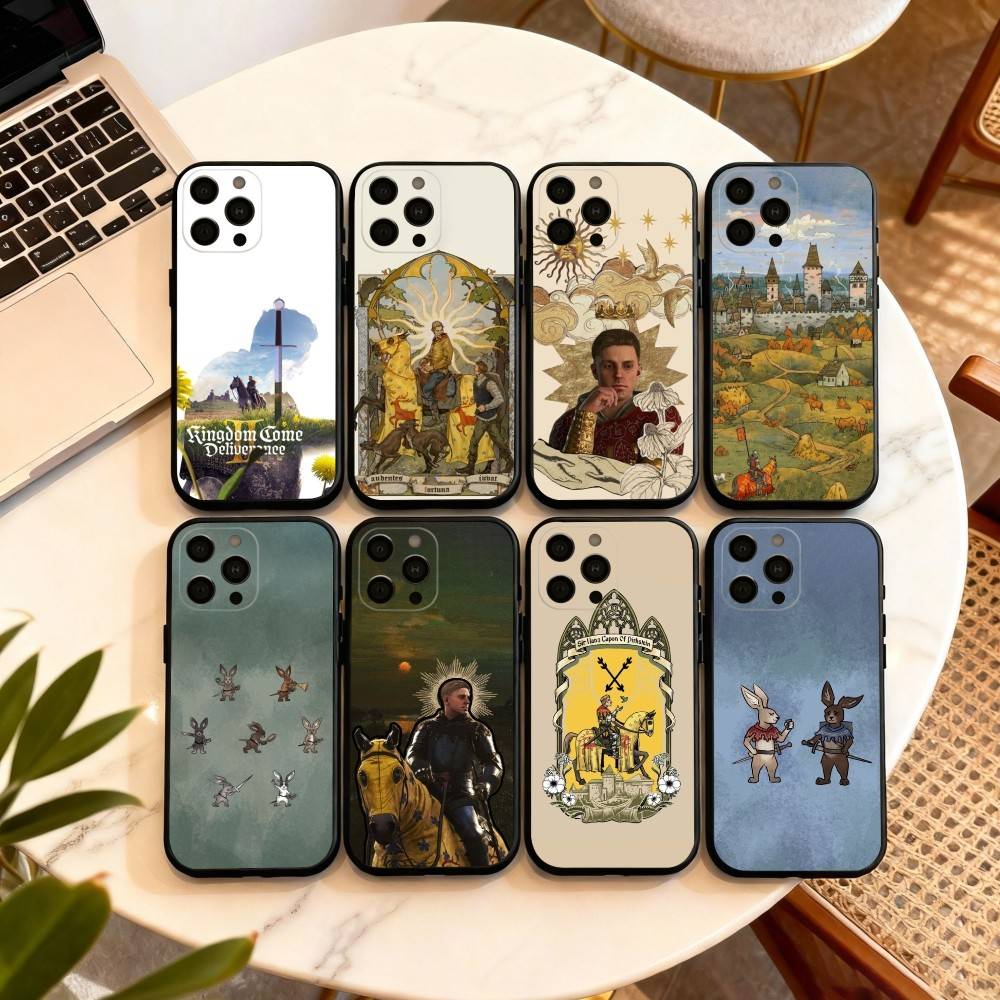 KCD Kingdom Come Deliverance Custodia per Telefono Per iPhone 17,16,15,14,13,12,11 Plus,Pro Max,XS,Copertura Nera in Silicone Morbido