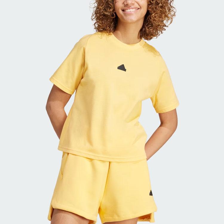 New Adidas T Shirt Women's Yellow IS3932
